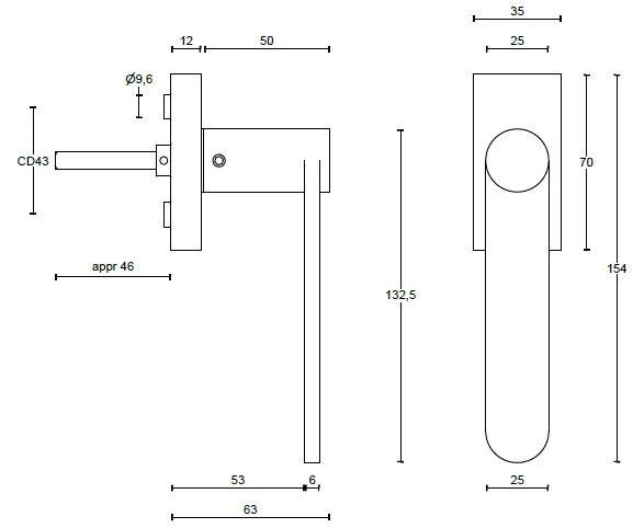Formani Оконная ручка dk из нержавеющей стали Tense Bb103-dk - Вид №2