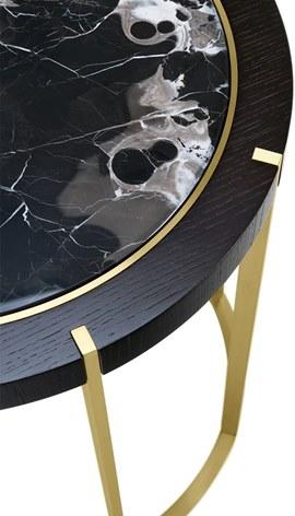FRATO Круглый журнальный столик из камня и латуни  Ffu260025aaa  - Вид №2