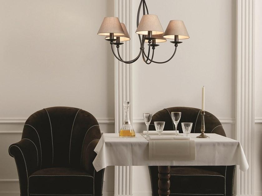 Gibas Люстра из стали и ткани Rocco 923/10 - 923/5 - Вид №4