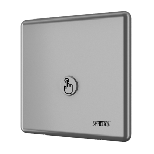 14010 Устройство смыва туалета с пиезо кнопкой, для напорной воды, 6 B SANELA