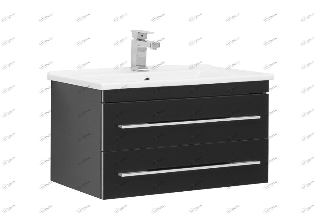 Тумба под раковину Aquanet Верона N 75 черный (Гранд) 00186290