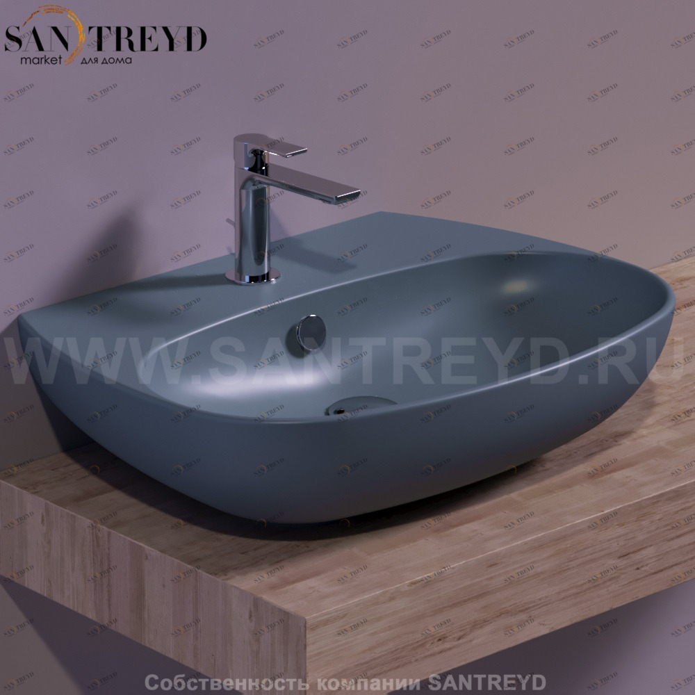 VI10CEMENTOMATT Подвесная раковина настенная овальная Simas Vignoni серая