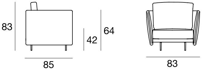 CTS SALOTTI Кресло из ткани с подлокотниками Urban sun-id-1373877 - Вид №3
