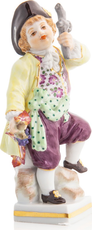 85809 Meissen Фигурка 10см "Мальчик с винным ключом" (И.-И.Кэндлер,1740г.) (пара к 60431) Фарфор 