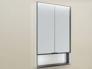 Зеркало с настенным контейнером