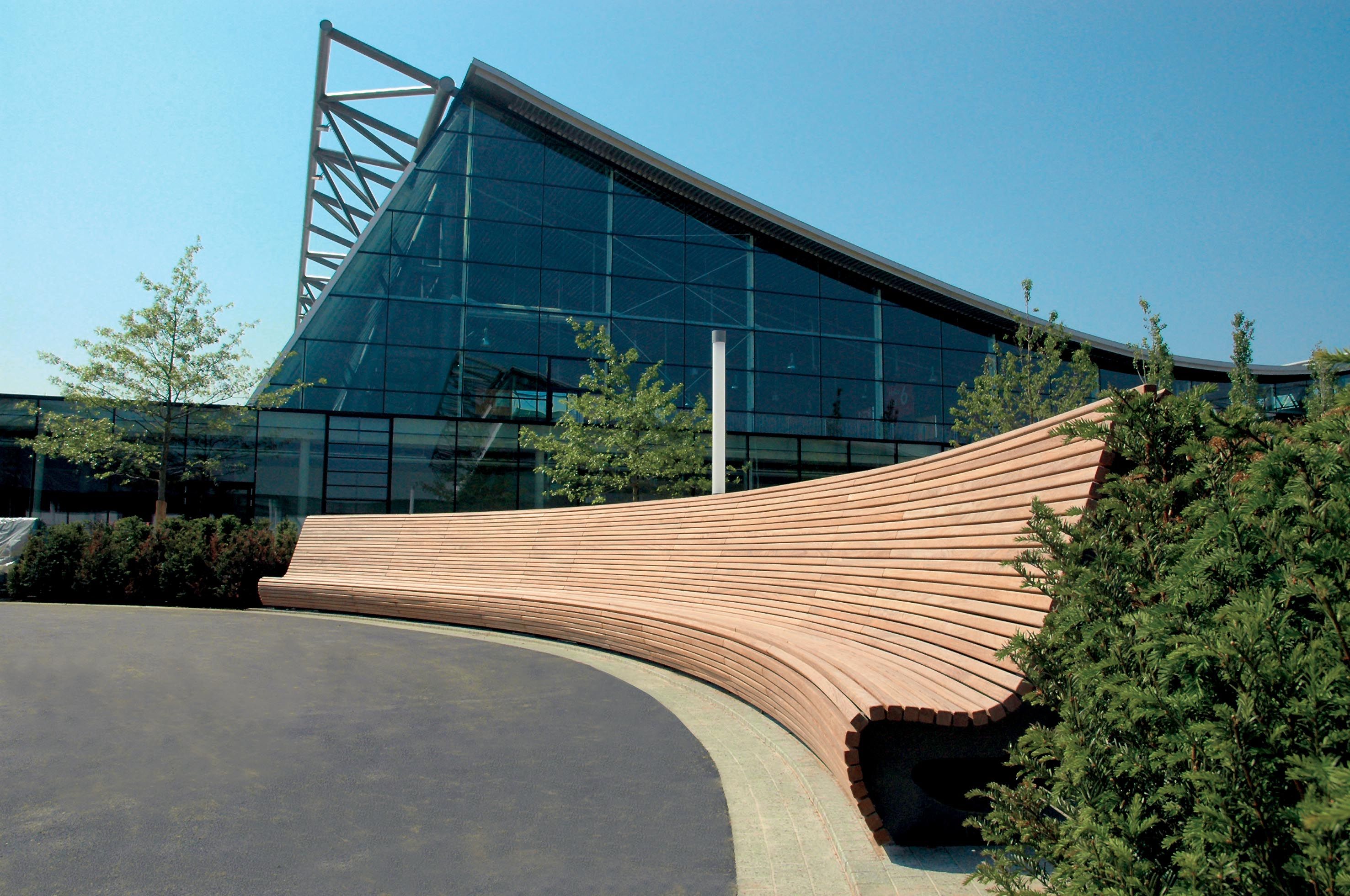 Модульная деревянная скамья со спинкой City Design ARCH-00055105 - Вид №4