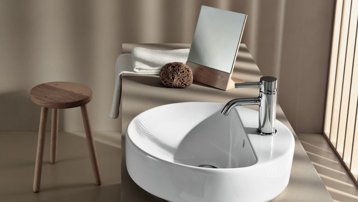 Круглая столешница из керамогранита с переливом Geberit VariForm ARCH-00132301 - Вид №1