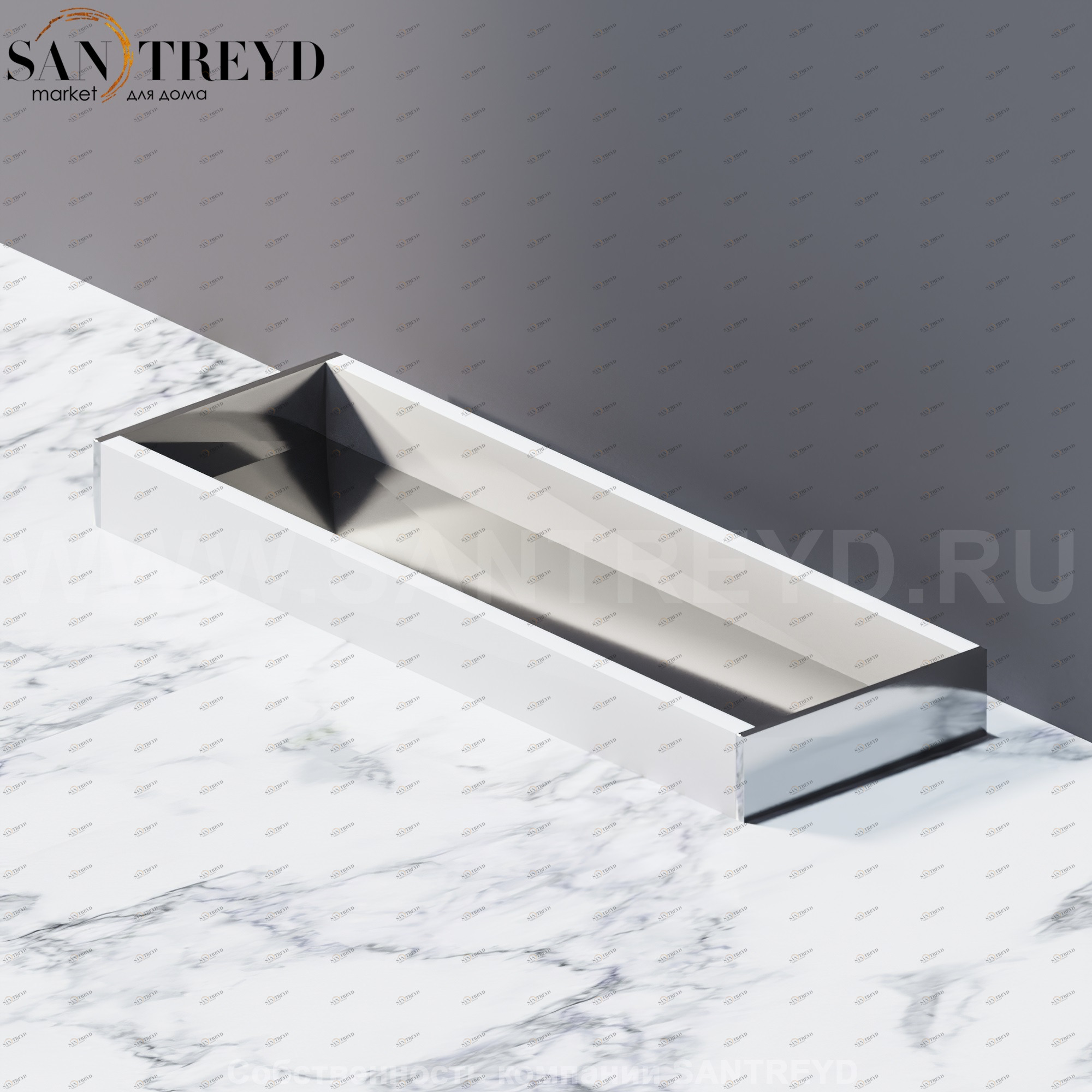 Agape PORTO Контейнер на столешницу хромированный APOR0567