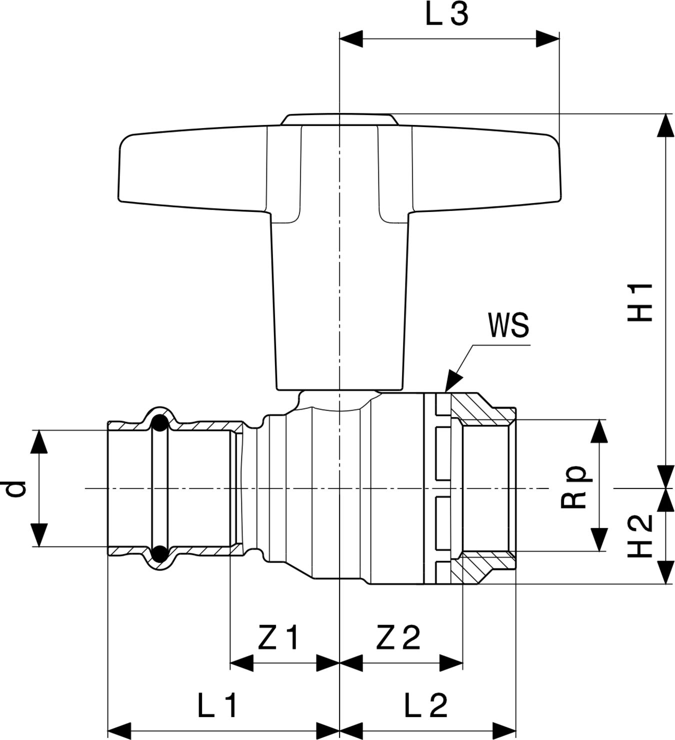 746 780 Модель 2275.4 Трубопроводные системы  Easytop системные вентили  Бронзовые шаровые краны, с 2017 Santreyd  - Вид №3