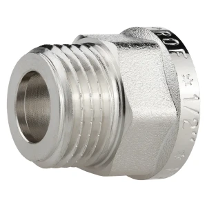 Переходник MPF для гибкой подводки 1/2" латунный никелированный 89409156