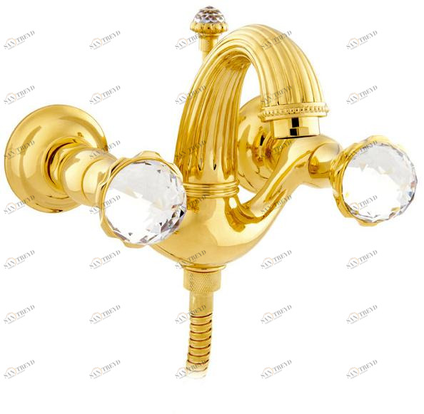 Bronces Mestre Смеситель для ванны на 2 отверстия с кристаллами swarovski® Artica sun-id-1401653