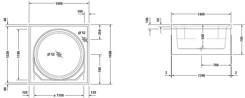 Duravit Встроенная гидромассажная ванна Blue moon 760143 - Вид №3