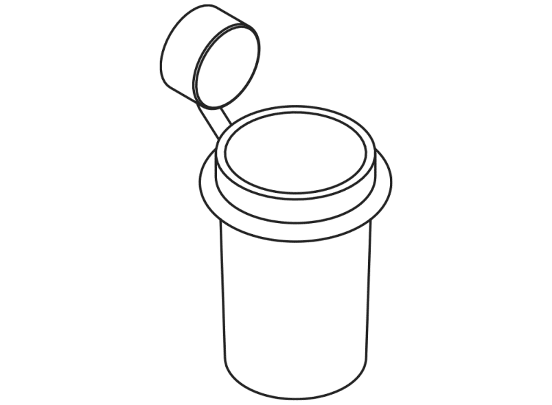 815.04.11165 Стеклянная кружка с держателем HEWI Halter und Becher  - Вид №3