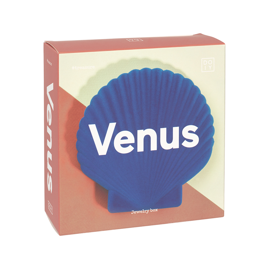 DYVENUSBL Шкатулка для украшений shell, голубая Doiy  - Вид №2