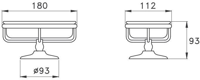 RUBINETTERIE STELLA Мыльница на столешнице Italica Un10011 - Вид №1