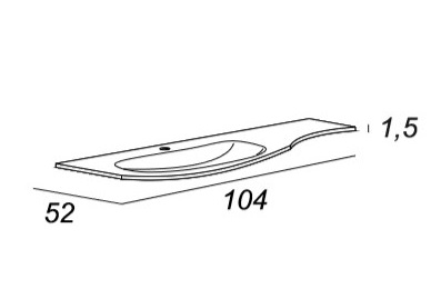 Мебель для ванной CEZARES STING 104 Rosso - Вид №3