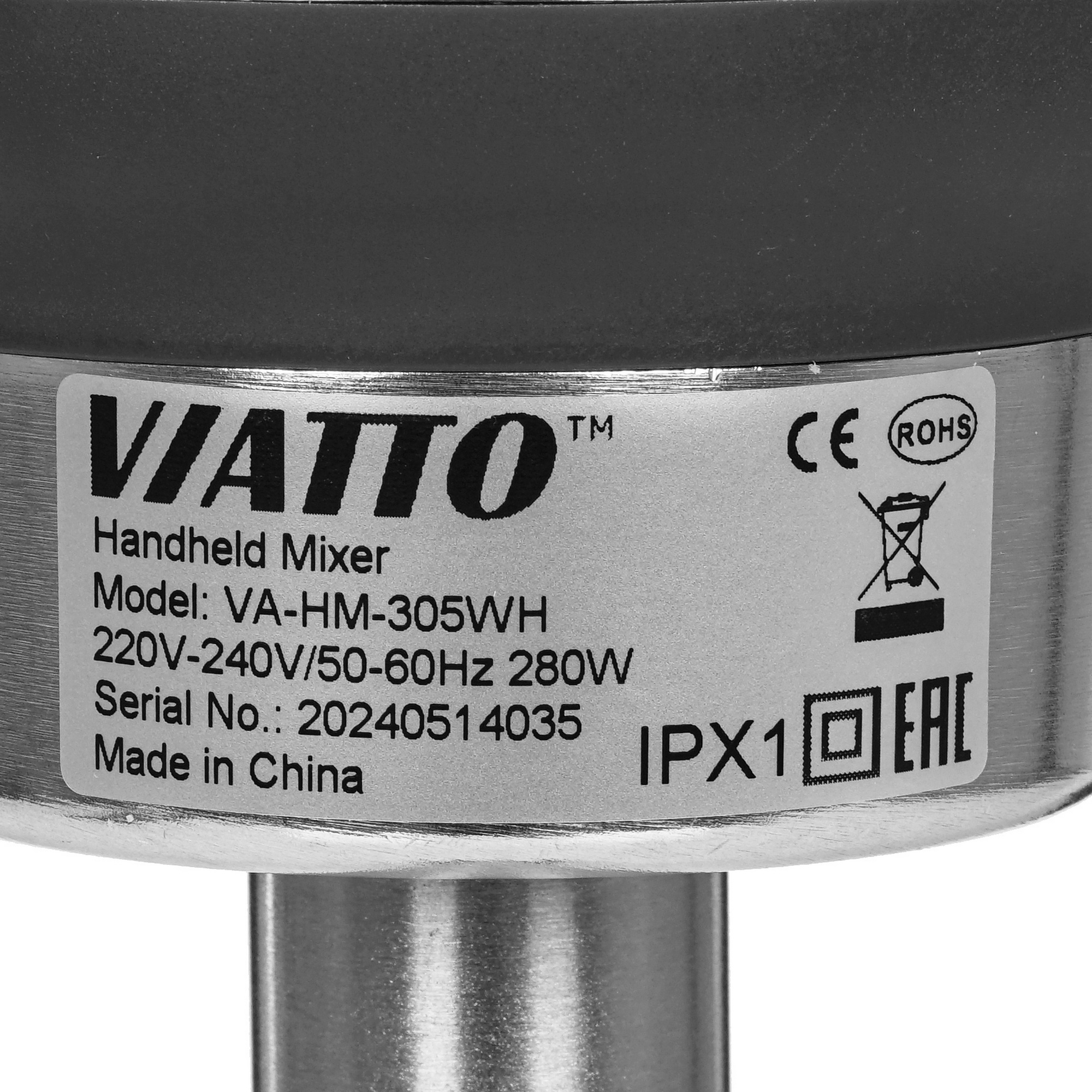 9076785 Блендер погружной Viatto VA-HM-305WH черный STDN-0048047 - Вид №4