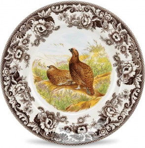 10569950 Spode Тарелка обеденная Spode Английские охотничьи мотивы. Куропатка, 27см Фаянс