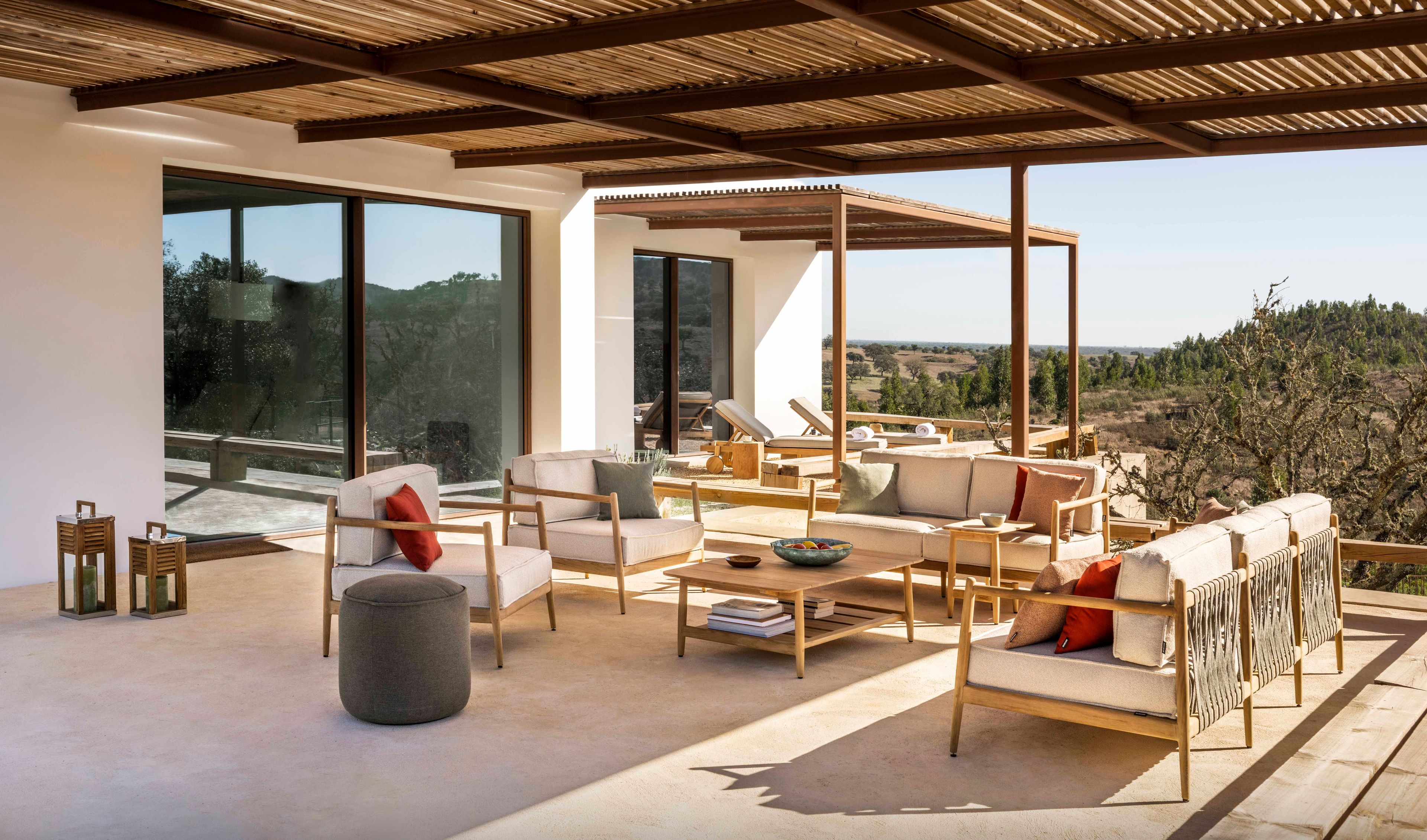 3-местный тканевый садовый диван Jardinico Noa ARCH-00148201 - Вид №1