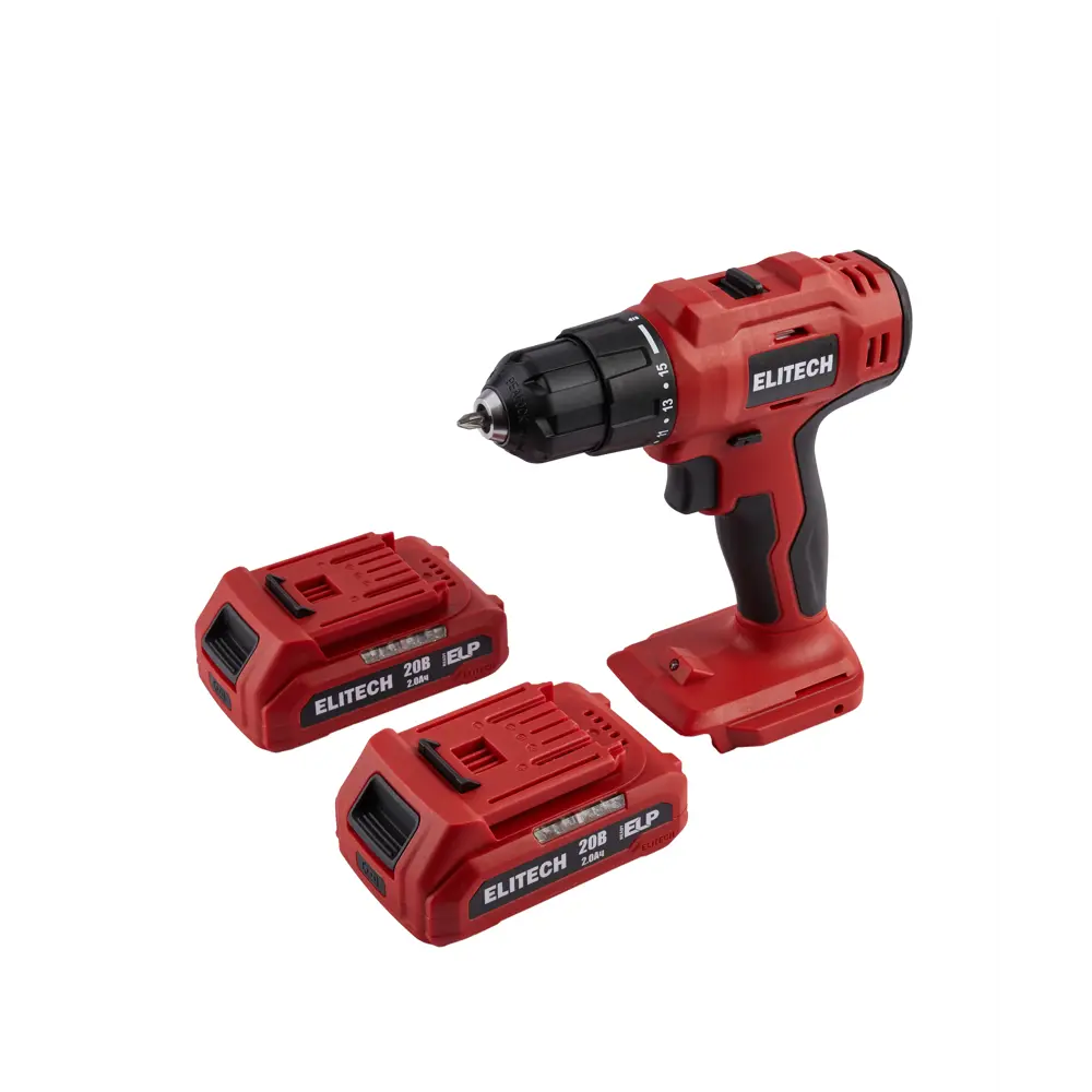 Аккумуляторная дрель-шуруповерт Elitech ДА 20-2СЛ с кейсом 89364104 STLM-0849386 - Вид №6