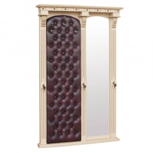 11151 Настенная прихожая с зеркалом Тауэр 7 Айвори Бордо 12 BOGACHO