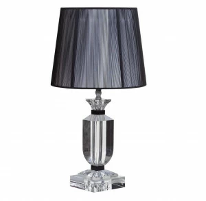Лампа настольная Aero Black X381216 GARDA DECOR ВАЗА 039963 Прозрачный;черный