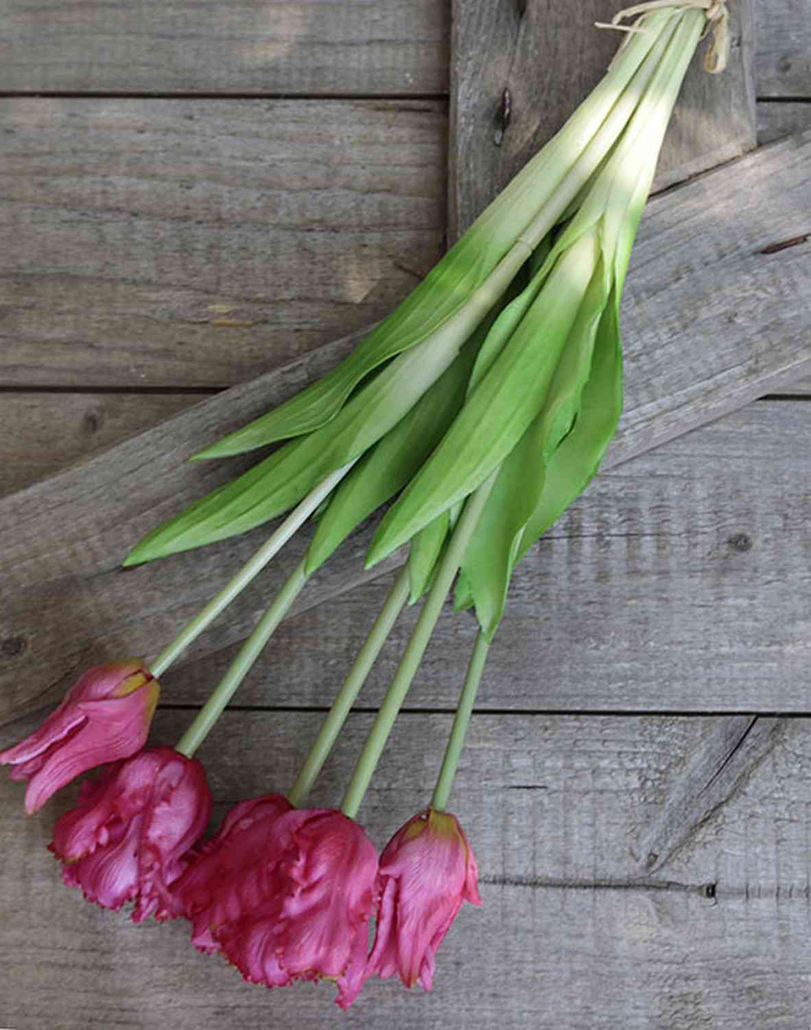 2951 515 a3 Искусственный попугай букет тюльпанов, 5-кратный, 47 см, розовый H-andreas  - Вид №2