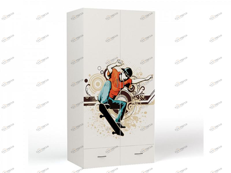 Шкаф ABC-KING 2х дверный Extreme Skate 4631147957146