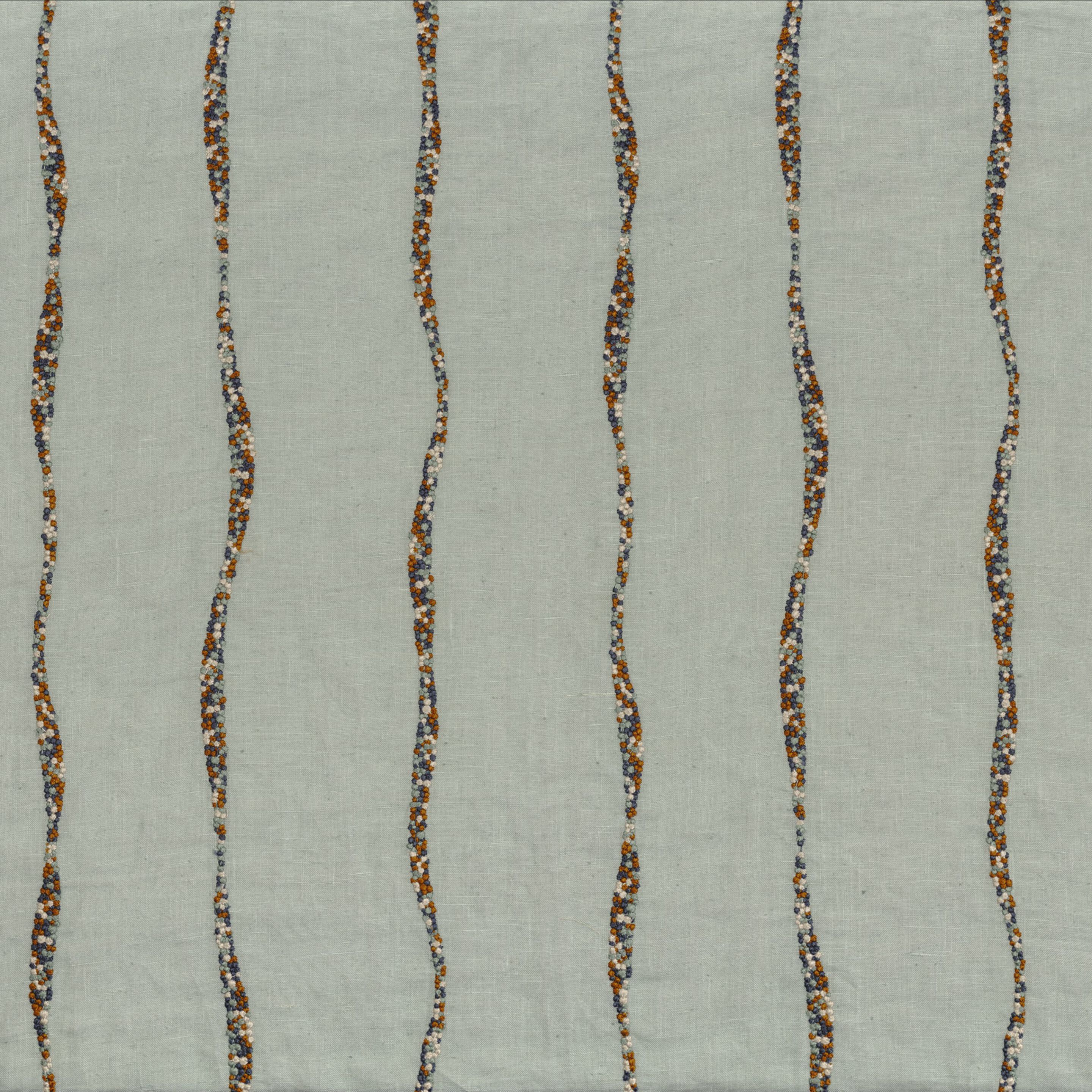 Льняная полосатая вышитая ткань Casamance Symbiose ARCH-00013889 - Вид №2