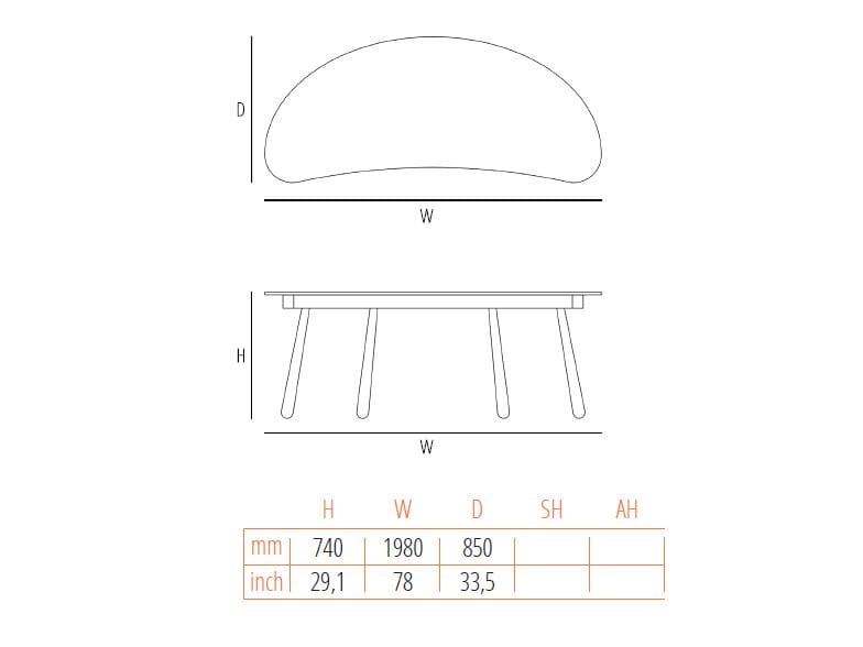 Стол из закаленного стекла с ножками из бука Wiener GTV Design BOOMERANG ARCH-00109336 - Вид №12
