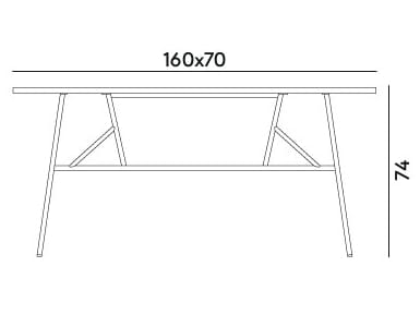 Прямоугольный стол из стали и ясеня Billiani Puccio ARCH-00057224 - Вид №3