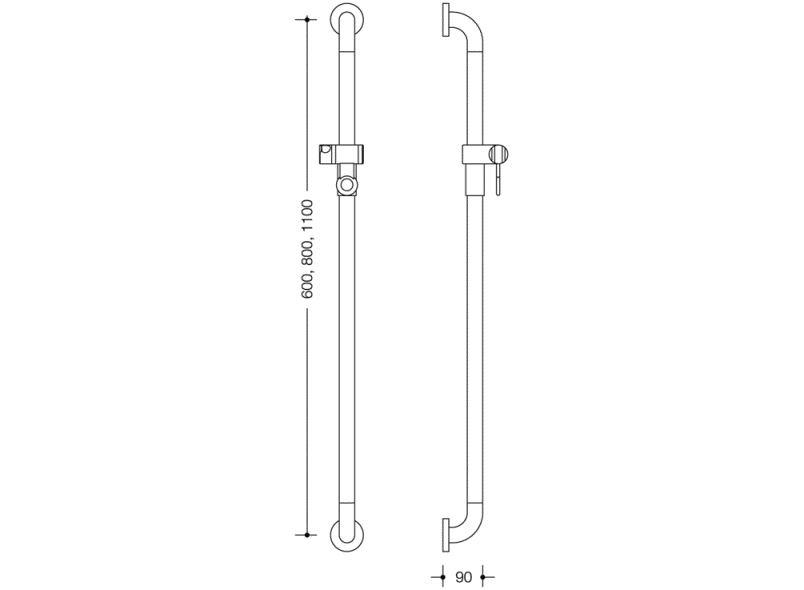 477.33B120 держатель для душа HEWI Edition matt | Polyamid  - Вид №5