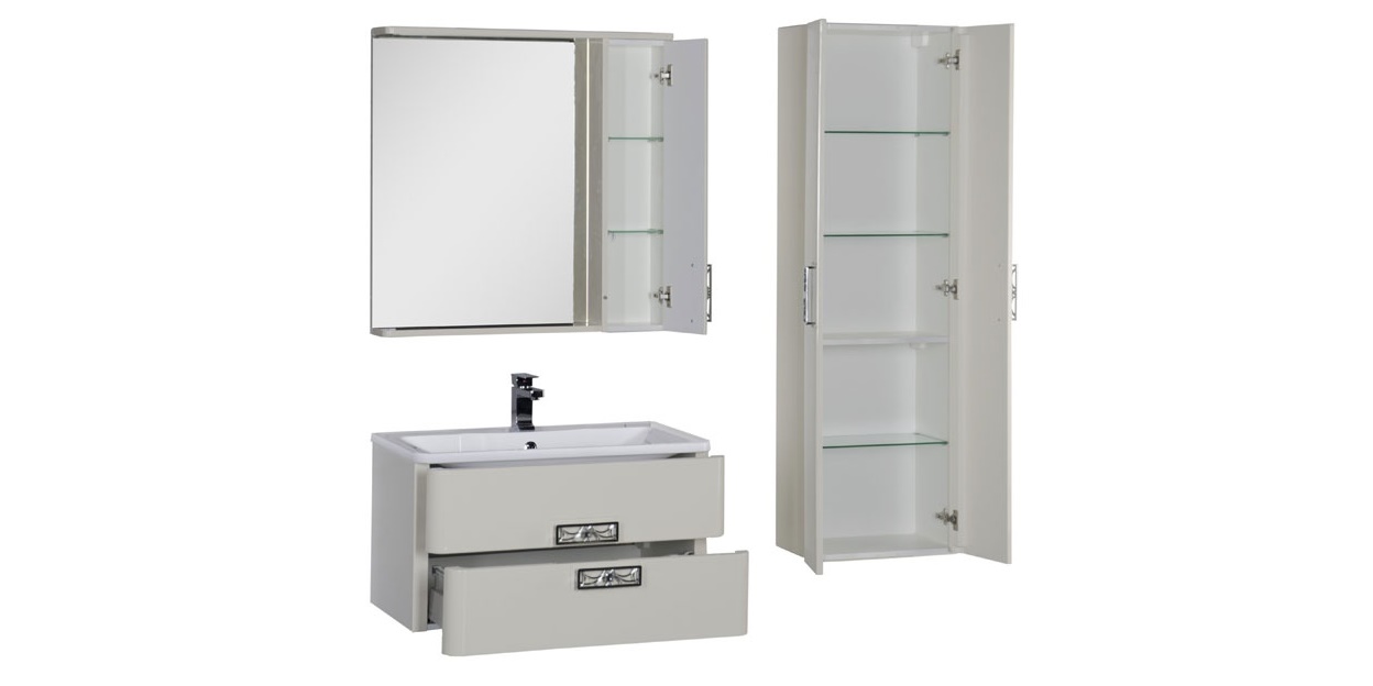 Комплект мебели Aquanet Паллада 90 слоновая кость 00175461 - Вид №2