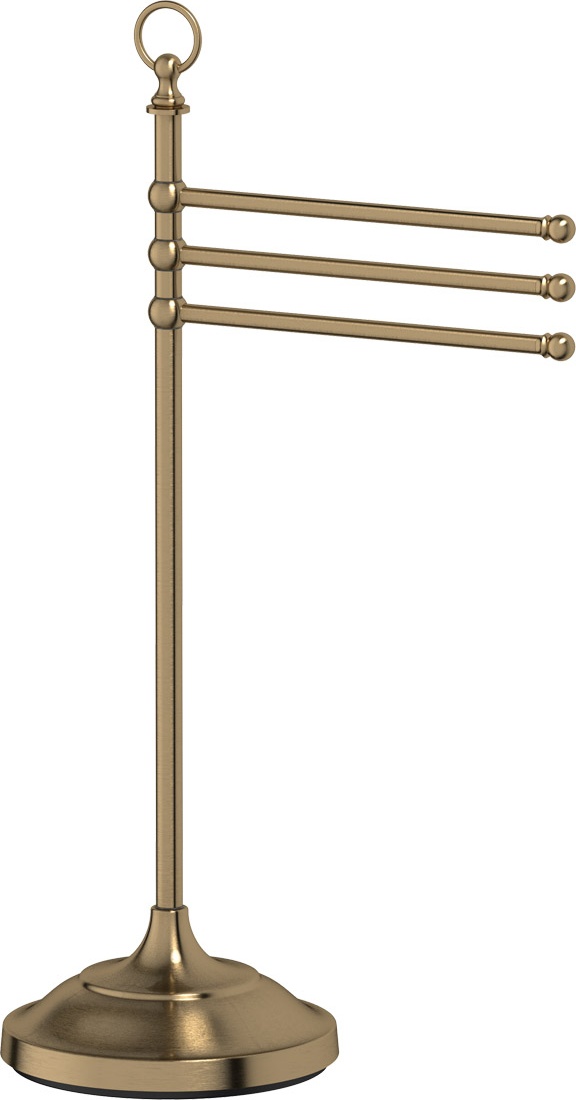 STI 531 Стойка с держателем полотенец поворотным тройным для ванной 80 cm 3SC STILMAR ANTIQUE BRONZE Treesseci 3SC