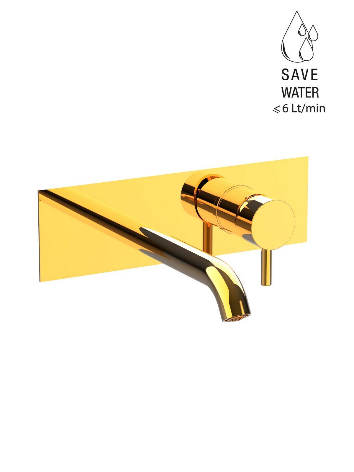 Настенный однорычажный смеситель для раковины с ограничителем расхода Rubinetterie Frattini Pepe XL ARCH-00076573 - Вид №15