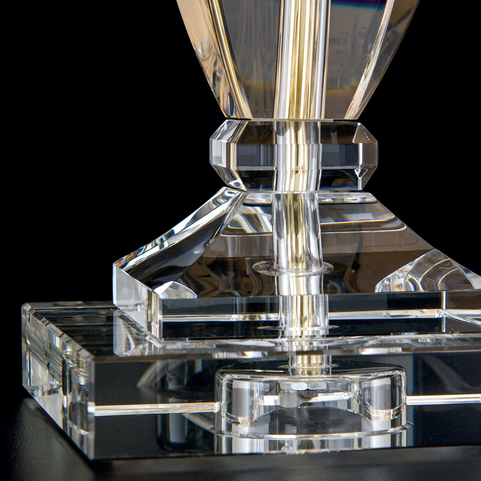 Настольная лампа из стекла и льна Orion Pokal ARCH-00007032