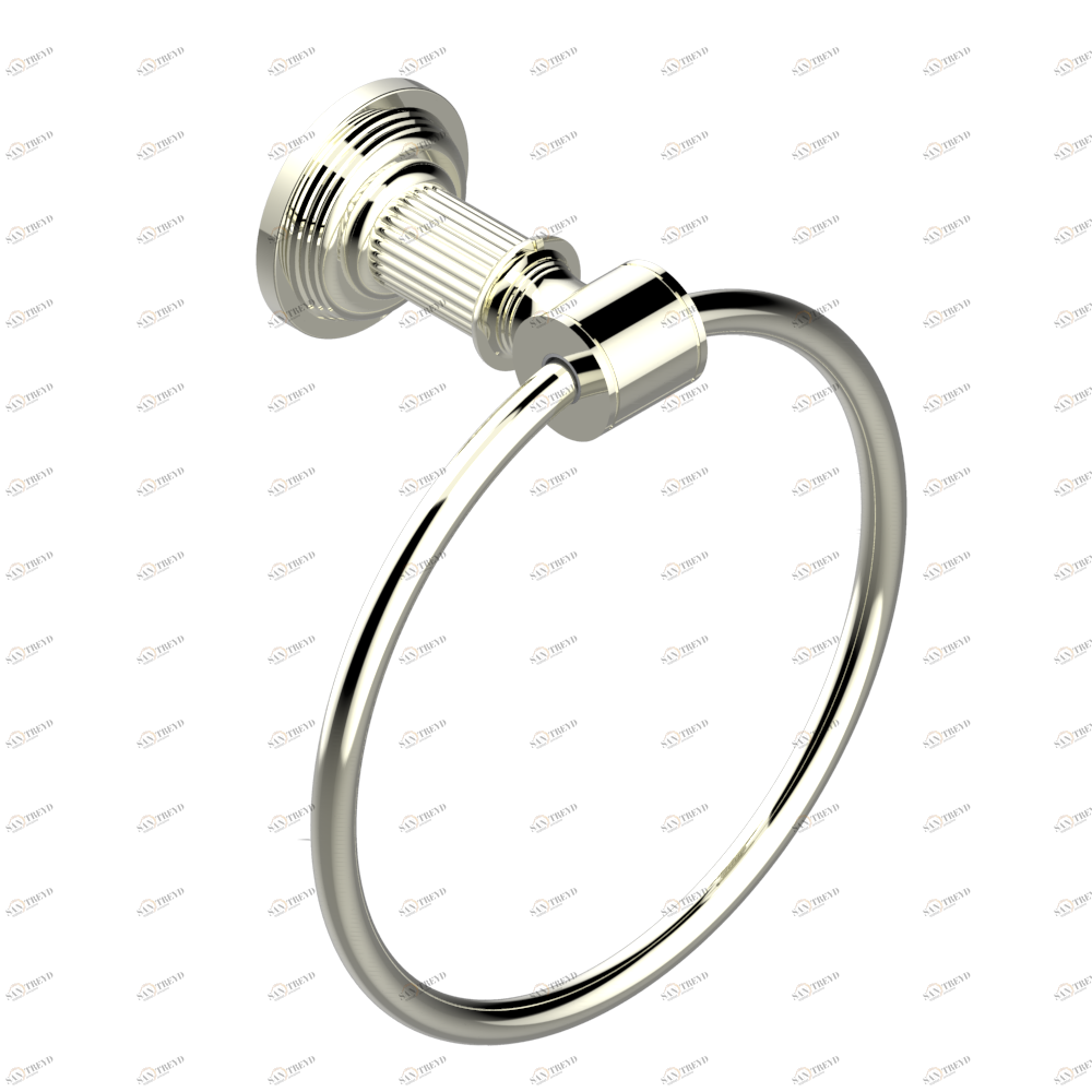 U9L-504N Полотенцедержатель-кольцо-Ø 180 мм одинарное Thg-paris Grand central с металлическими ручками-рукоятками Никель U9L-504N CAT.B