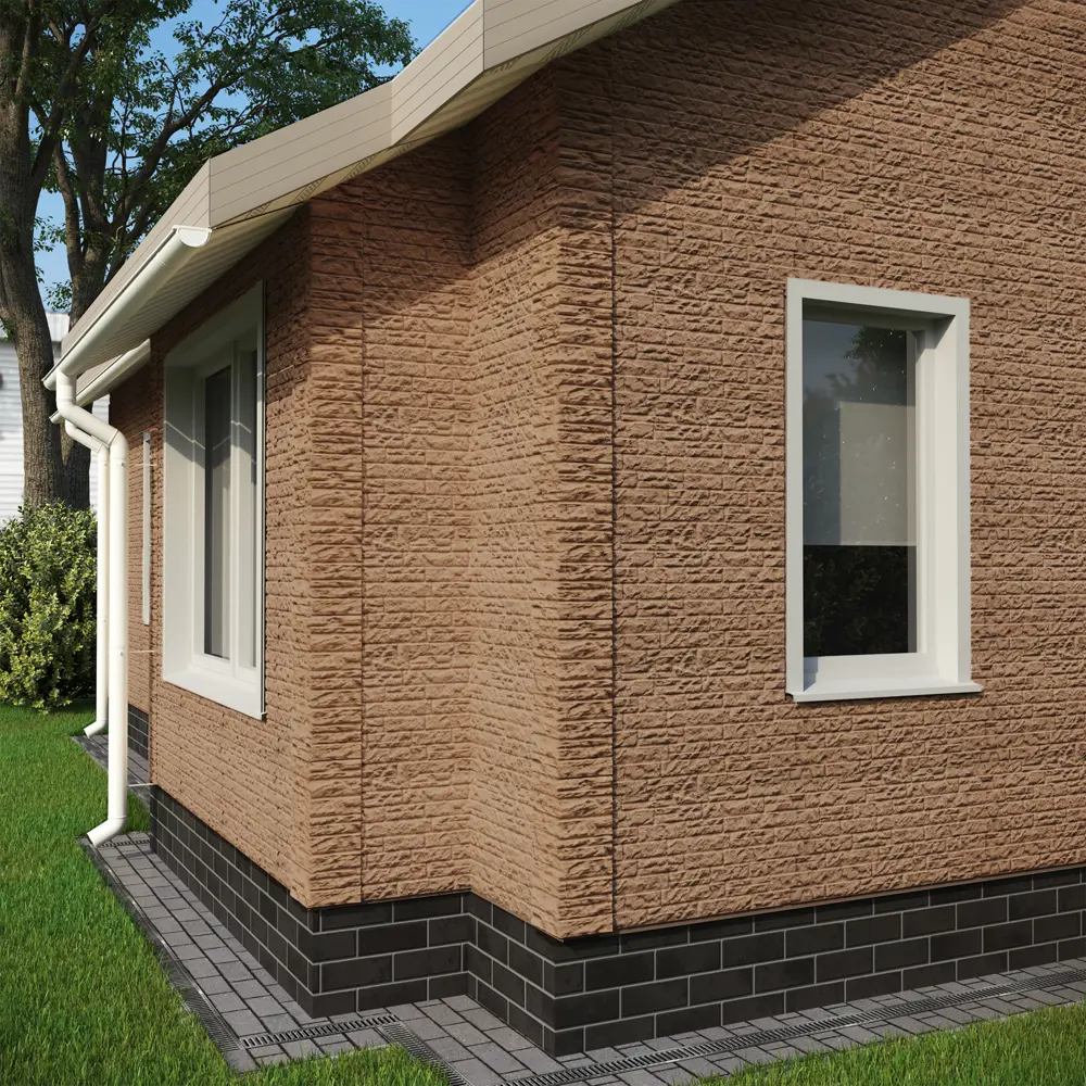 Фасадная панель Docke Песчаник колотый цвет коричневый 82402517 STLM-2090053 DÖCKE Dacha - Вид №3