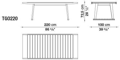 B&B Italia Outdoor Прямоугольный садовый стол из тика Gio sun-id-1344917 - Вид №2