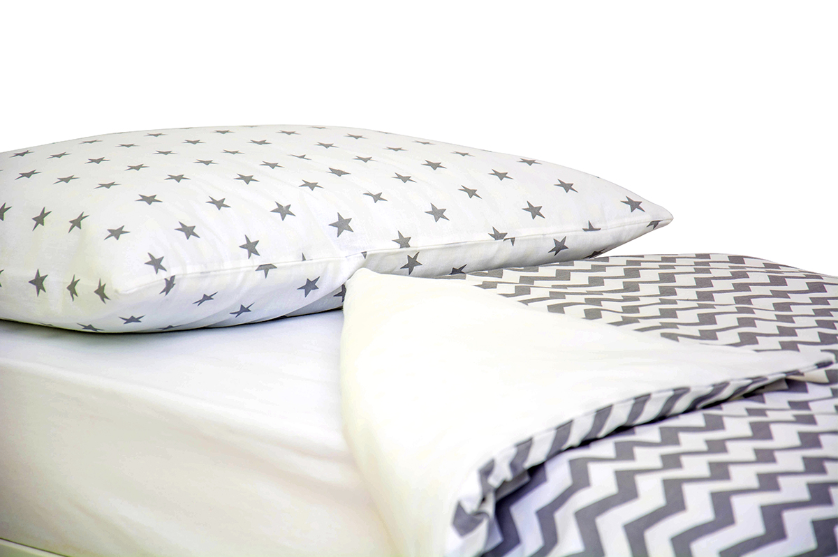 Детское постельное белье "Звезды-зигзаги" графит БЕЛЬМАРКО  327386 Серый Santreyd  - Вид №1