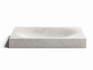 Мраморная одиночная подвесная прямоугольная раковина