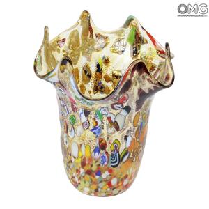 625 ORIGINALMURANOGLASS Ваза "Венецианский ветер" - муранское стекло OMG 10 см