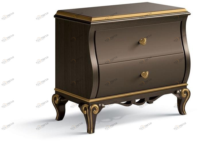 Carpanese Home Прямоугольная тумбочка из дерева с ящиками Heritage 5072