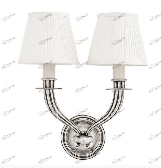 Бра Parisienne Double от Eichholtz 108074 EICHHOLTZ  059709 Белый;никель 