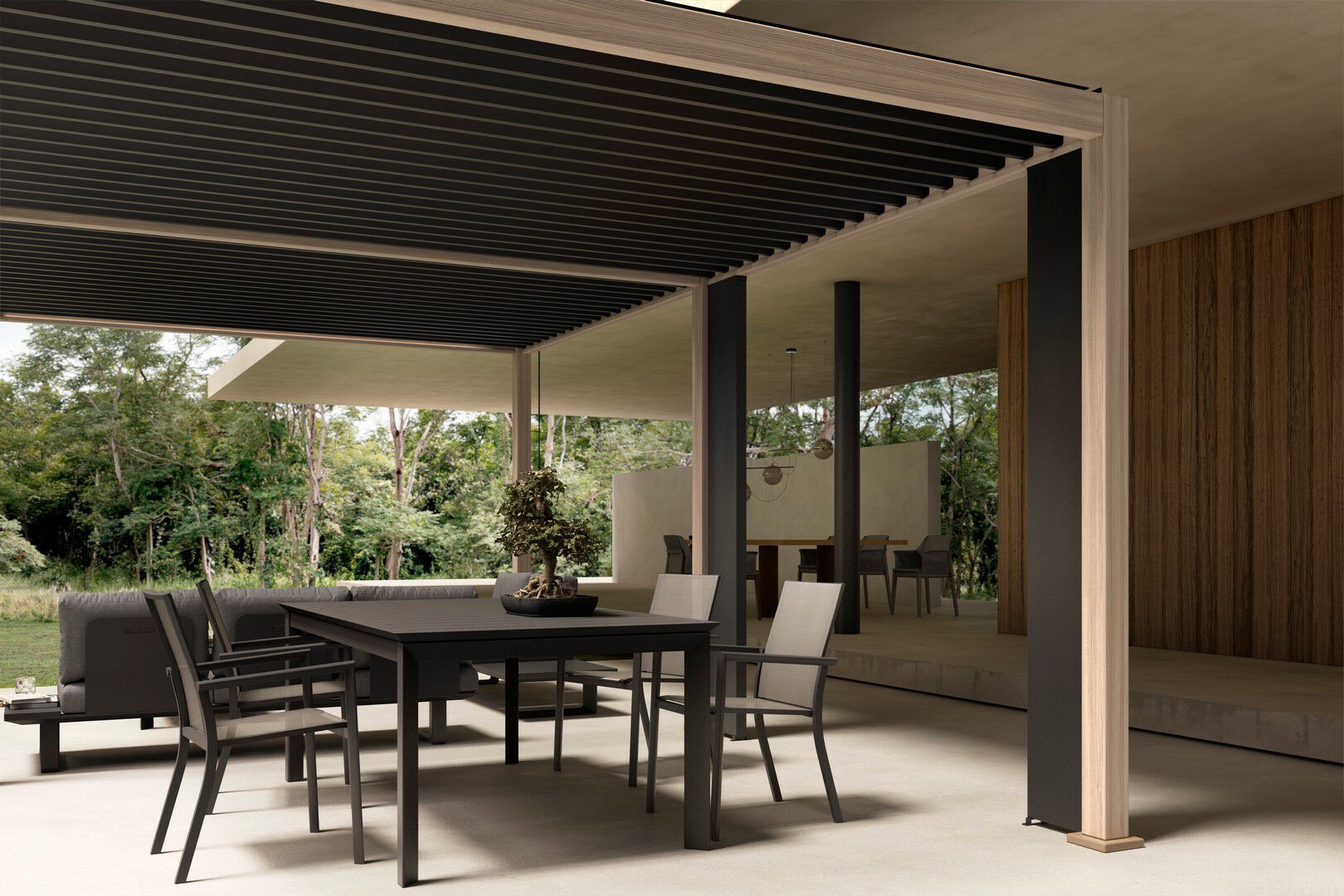 Самонесущая пергола из алюминия с поворотными пластинами BIZZOTTO OCEAN ARCH-00042235 - Вид №66