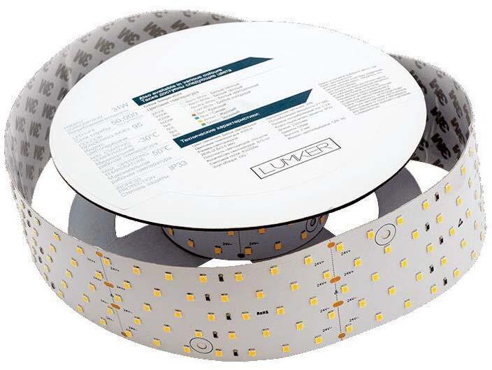 003153 Светодиодная лента 31W/m 350LED/m 2835SMD нейтральный белый 2,5M Lumker LK2H350