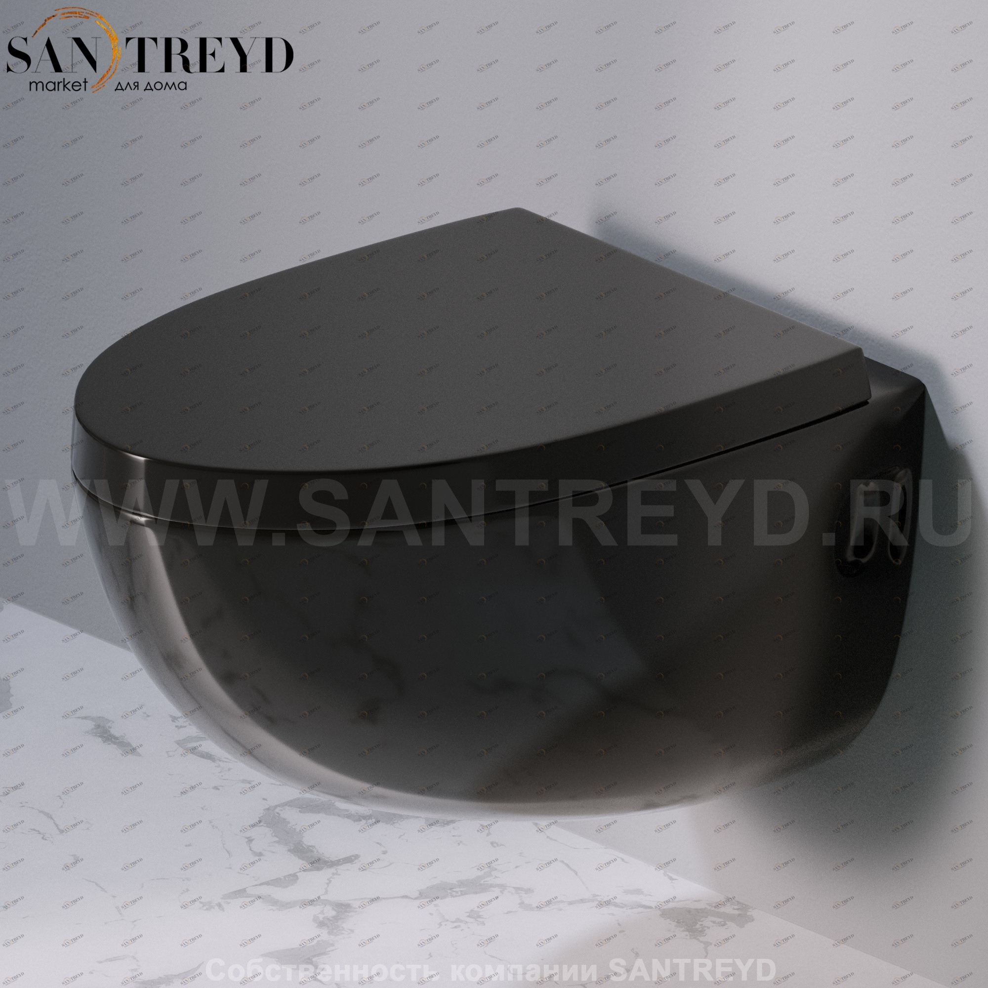 S511.104 Подвесной унитаз настенный Черный A. e T. Italia OVAL Италия AeT ITALIA