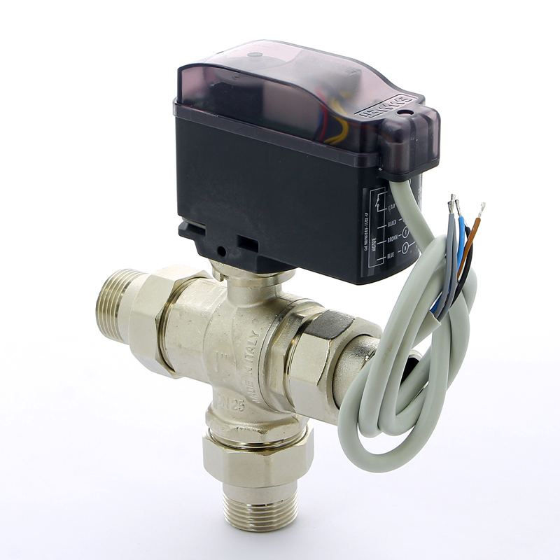 Кран шаровой с разъемными соединениями НН трехходовой MODULO COMPACT с сервоприводом EMMETI 1" 01425810 - Вид №1