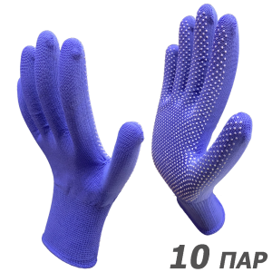 90761708 Перчатки нейлоновые с ПВХ 2513-NPVC-BLUE-L-10, размер 10 / XL STLM-0372241 MASTER-PRO