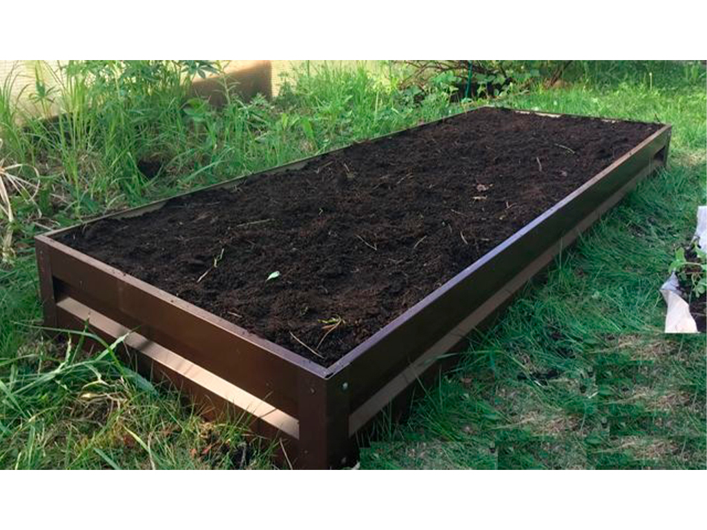 Грядка 1*3м, высота 15 см,цвет шоколадно-коричневый ГеоПластБорд GPBST-127 - Вид №2